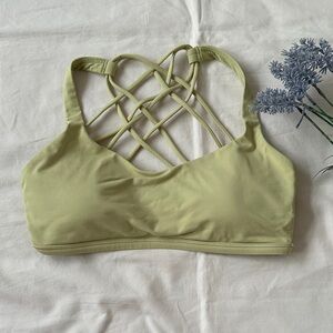 Lululemon Athletica Free To Be -Wild Yellow, Green Sports Bra